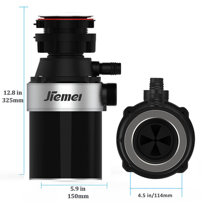 Jiemei 1/2 3/4 1 HP Continuous Feed Electric Kitchen Food Waste Disposer -F1 Series