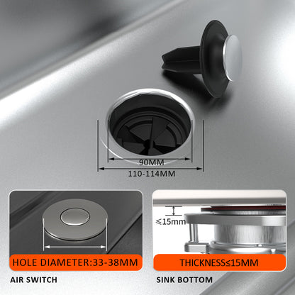 Jiemei 1/2 3/4 1 HP Continuous Feed Electric Kitchen Food Waste Disposer -HSJ Series
