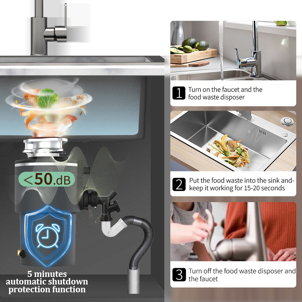 Jiemei 1 HP Kitchen Food Waste Disposer-E360 Series