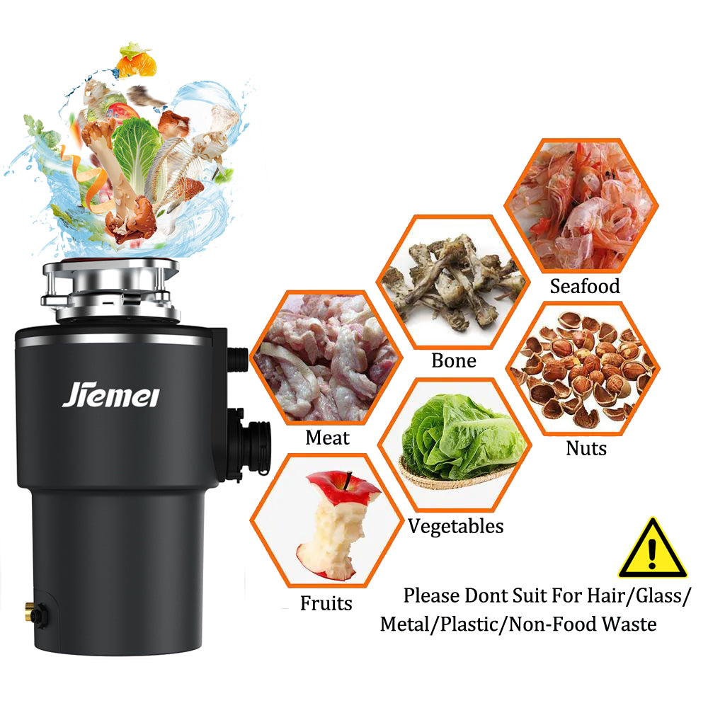 Jiemei 1 HP Kitchen Food Waste Disposer-E360 Series