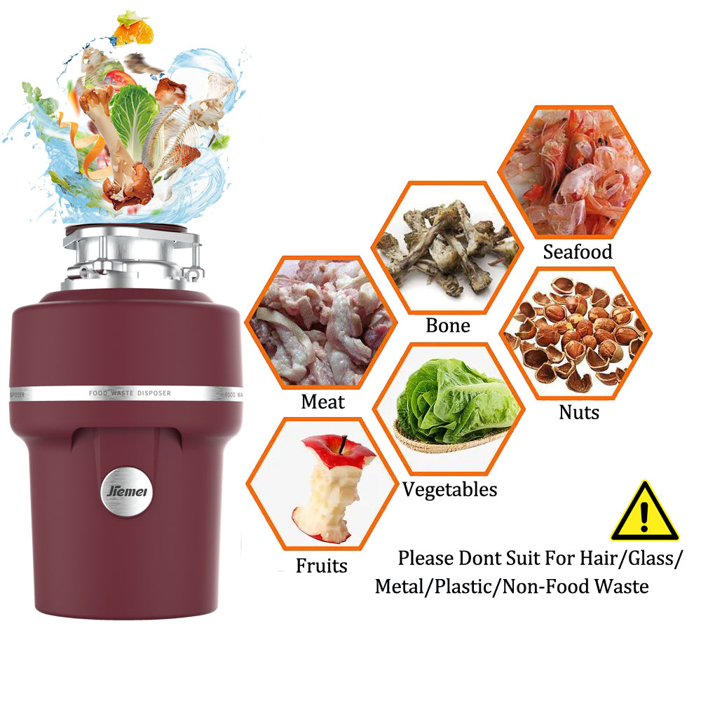 Jiemei 3/4 HP Kitchen Food Waste Disposer -G200 Series