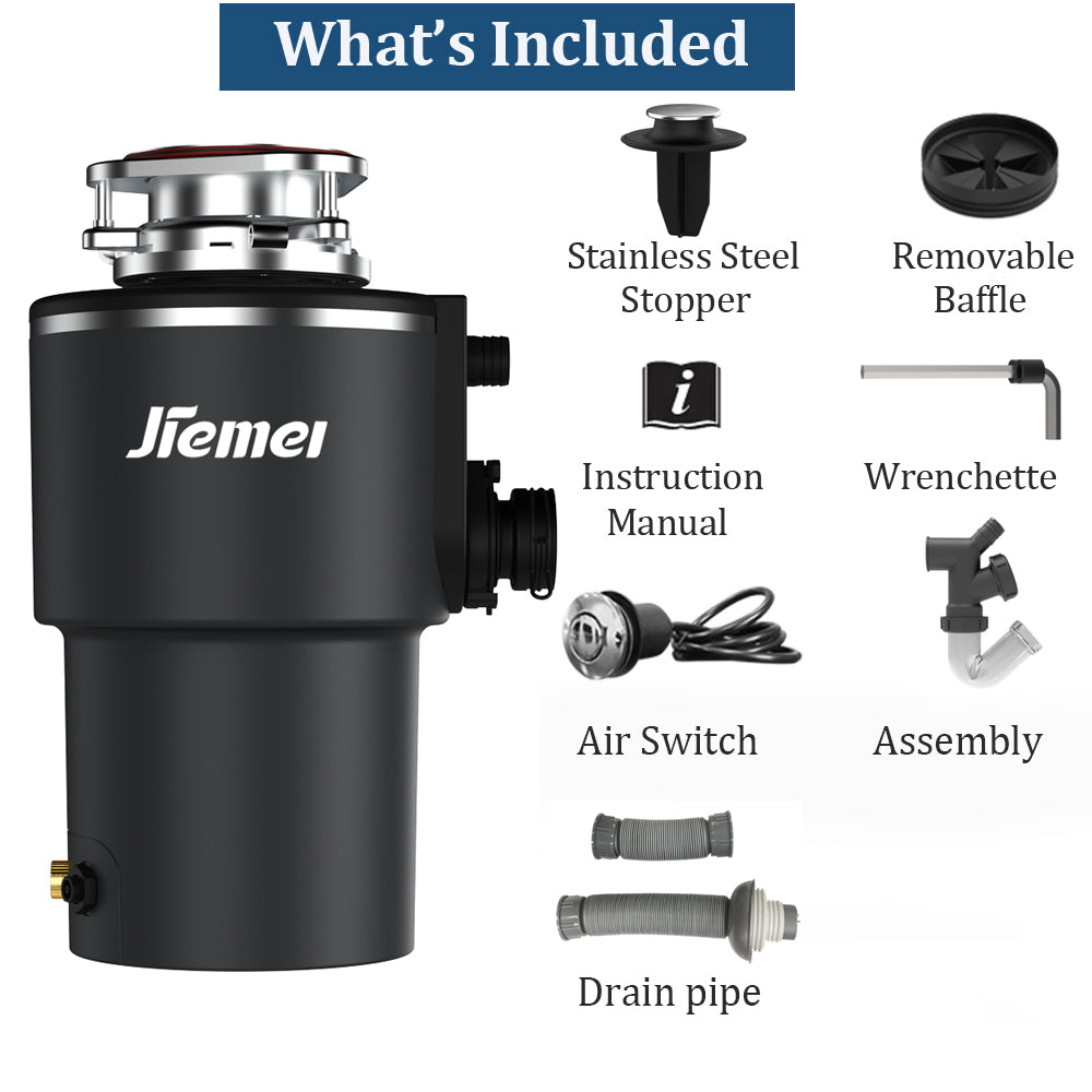 Jiemei 1 HP Kitchen Food Waste Disposer-E360 Series
