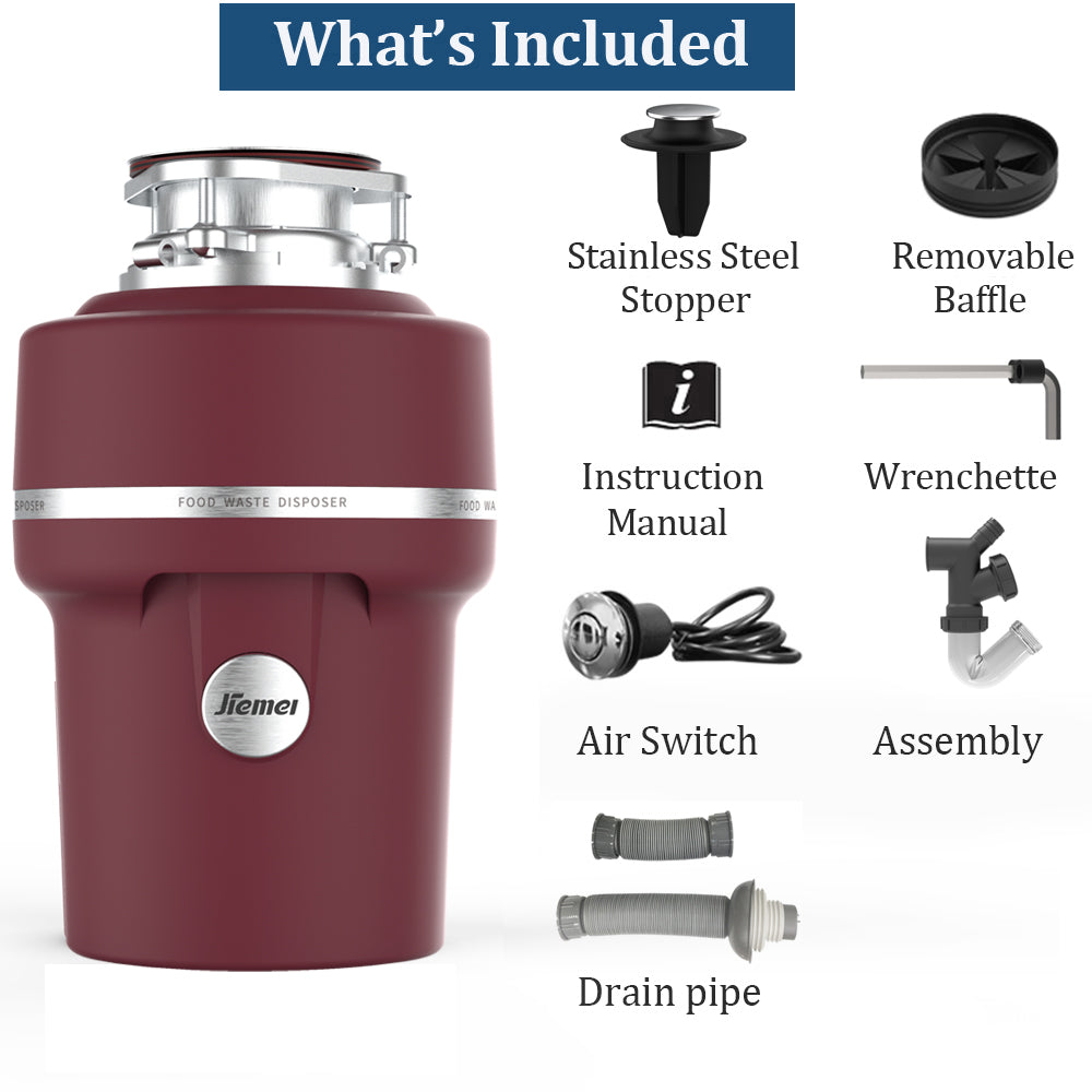 Jiemei 3/4 HP Kitchen Food Waste Disposer -G200 Series