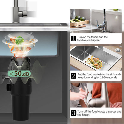 Jiemei 1/2 3/4 1 HP Continuous Feed Electric Kitchen Food Waste Disposer -JMD Series